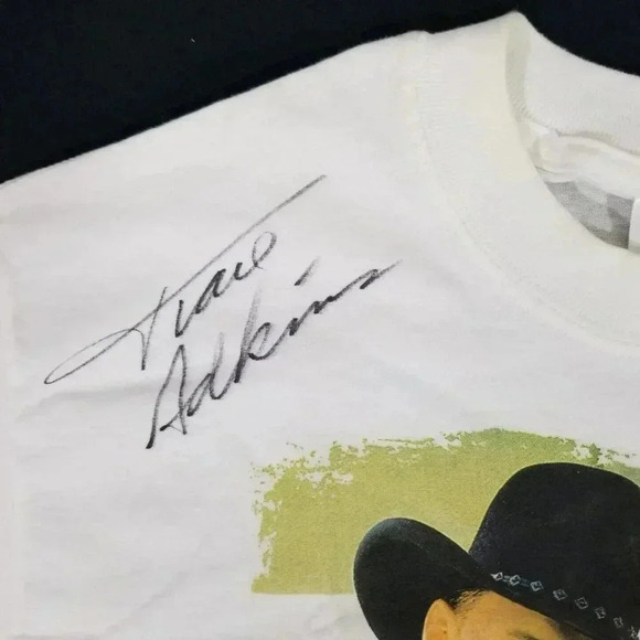 Vintage TRACE ADKINS Signed Summer Concert Tour 2001 Double Side T-Shirt Adult M - Picture 6 of 9